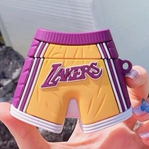 3D Basketball Lakers Pants Silicone Earphone Cover